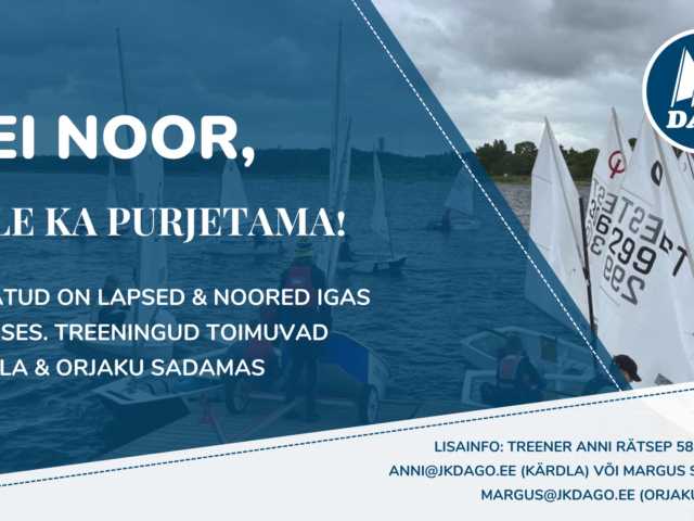 Jahtklubi Dago ootab noori suveks purjetama